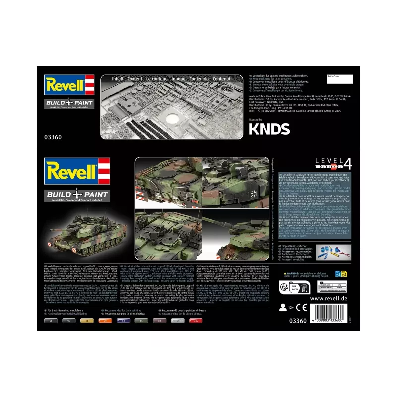 Plastikmudel REVELL Leopard 2A7A1 tanki sõjaväekomplekt (mõõtkava pole määratud)