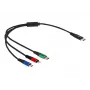 DELOCKi USB-laadimiskaabel 3-in-1 USB-C / Lightning / Micro-USB 30 cm