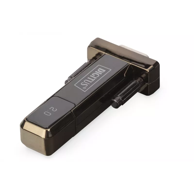 DIGITUS USB 2.0 jadaühenduse muundur DSUB 9M koos USB-kaabliga 80cm FTDI kiibistik USB 2.0 RS232-le (FT232RL)