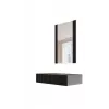 Tualettlaud peegliga cama meble PAFOS 80×41,6×100 cm, MDF raam, 1 sahtel, mattmust