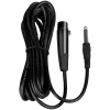 Mikrofon SVEN MK-100 (juhtmega, dünaamiline, metall, kaabel 4,0 m, 6,3/3,5 mm pesa, kardioid, must)