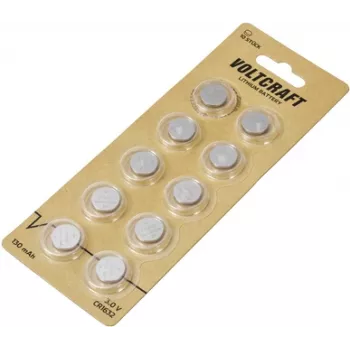 Voltcraft nööpelement CR 1632 3 V 10 tk 130 mAh liitium VC-11887465 (VC-11887465)