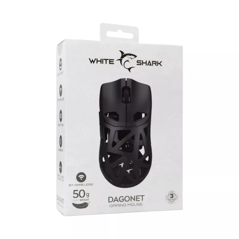 White Shark WGM-5019 Dagonet juhtmevaba 24000 dpi must