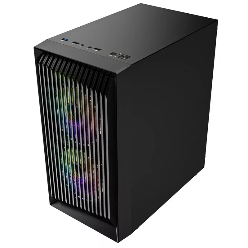 Logic Atos ARGB Mini USB 3.0 Micro Tower korpus, must (AM-ATOS-10-0000000-0002)
