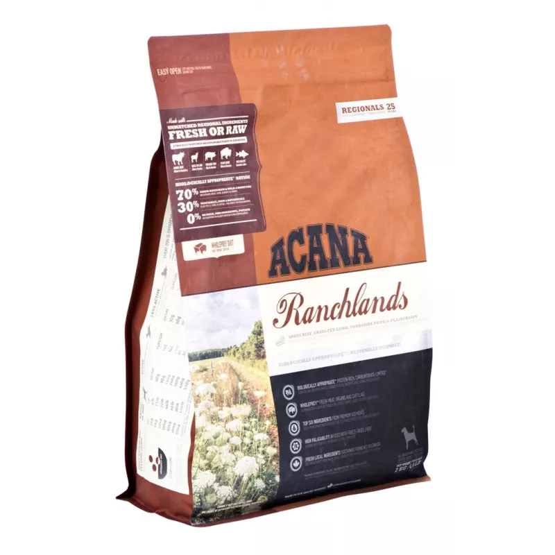 ACANA Highest Protein Ranchlands Dog - kuiv koeratoit - 2 kg