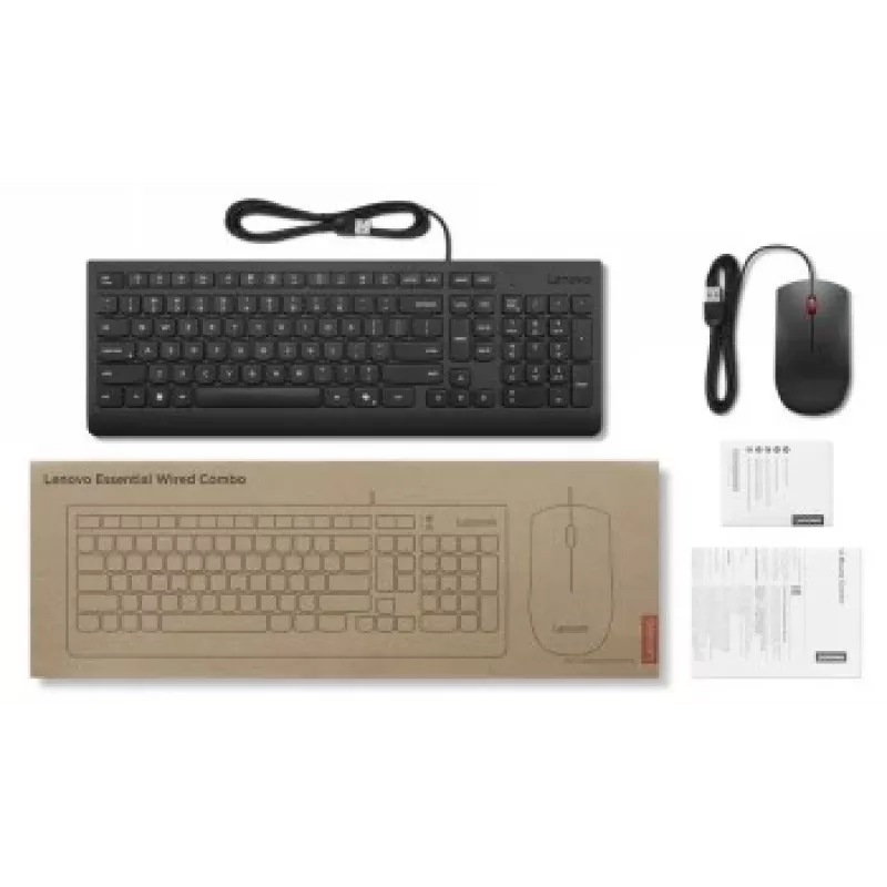 Lenovo Essential juhtmega klaviatuuri ja hiire komplekt