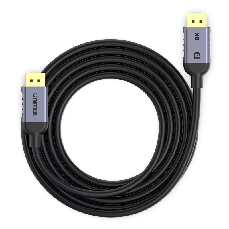 UNITEK C1628GY01-3M DisplayPort kaabel Must, Hall