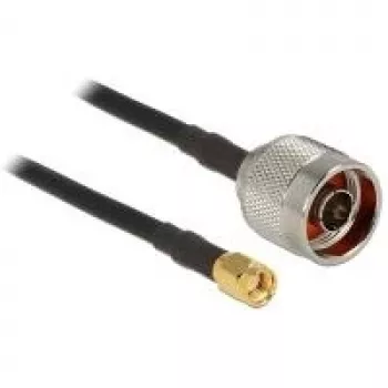 Koaksiaalkaabel CFD200 DeLOCK 88939 1.5m RP-SMA Must
