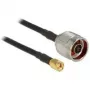Koaksiaalkaabel CFD200 DeLOCK 88939 1.5m RP-SMA Must