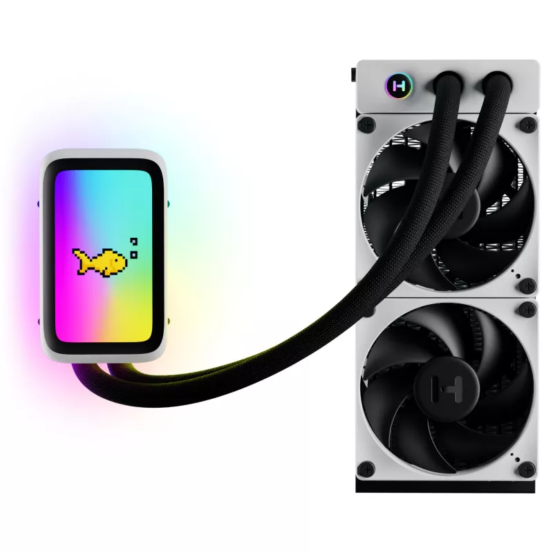 HYTE THICC Q60 Processor vedelikjahutuskomplekt 12 cm Must, Valge 2 tk