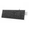 Juhtmega täissuuruses klaviatuur NATEC MORAY Kodu/Kontor USB QWERTY US International Must, 104 klahvi, numbriklahvistik