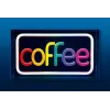 Neoon-LED-silt ActiveJet AJE-NEON COFFEE, mitmevärviline, USB 5V, pinnapaigaldus, AS-plastist raam