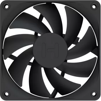 120 mm korpuse ventilaatorite 4-pakend HYTE FA12 must, PWM tugi, standardne 120 mm kinnitus