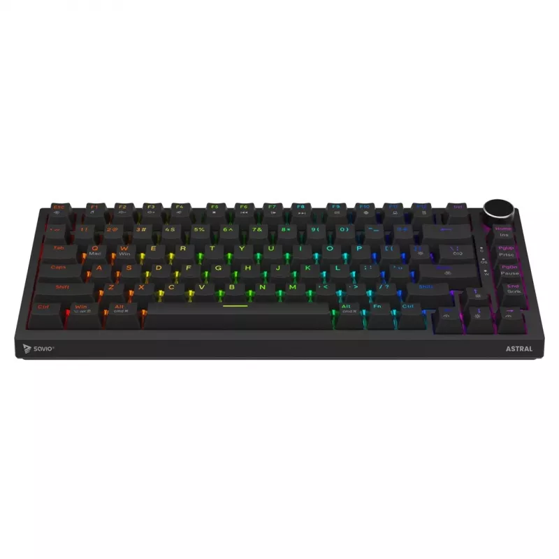 Savio ASTRAL BLACK JADE klaviatuur mängimiseks USB QWERTY US International