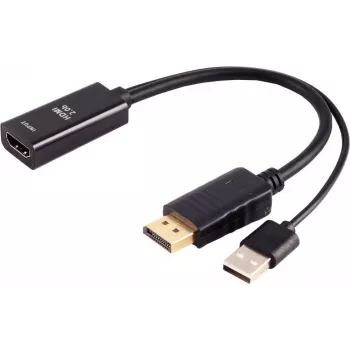 HDMI (emale) DisplayPort (male) adapter ShiverPeaks 4K 60Hz 20 cm