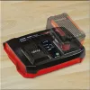 Einhell Power-X-Twincharger 3 A akulaadija siseruumidesse must - punane (4512069)