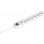 Toitepikendus Bachmann SMARTLINE 3m 6 vahelduvvoolupistikut Siseruumides Valge