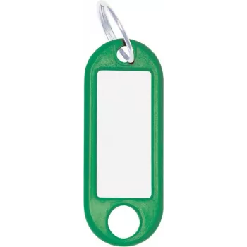 Võtmesildid WEDO 262 101804 — rohelised plastist identifikaatorid 21 × 52 mm, 10 tk pakend