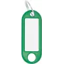 Võtmesildid WEDO 262 101804 — rohelised plastist identifikaatorid 21 × 52 mm, 10 tk pakend