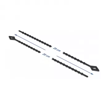 Paralleelsisendiga kaabliside DeLOCK Beaded kaabel Tie L 200 x L 2,4 mm must 100 tk
