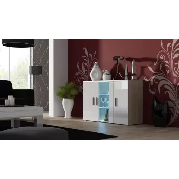 Cama Kummut 120 cm SOHO S7 sonoma tamm/valge läikiv
