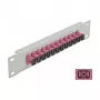Fiiberoptiline patch-paneel DeLOCK 10 tolli 12 porti SC Simplex Violetne 1U Hall