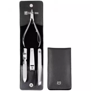 ZWILLING 97438-004-0 4-osaline maniküürikomplekt mustas nahast kotikeses