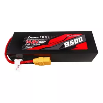 Gens ace G-Tech 8500mAh 14.8V 60C 4S1P Lipo aku pakk PC materjalist korpusega ja XT90 pistikuga