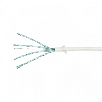 LogiLink CQ9041S RJ45 võrgukaabel, paigalduskaabel CAT 6a U/FTP 1,50 m valge, üliõhuke, leegiaeglustav
