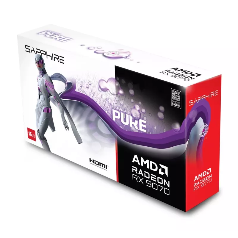 SAPPHIRE Radeon RX 9070 16GB GDDR6 graafikakaart