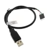 USB-kaabel Akasa 0,4 m USB A must