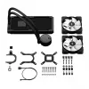 Universaalne vedelikjahutus Fractal Design Lumen S24 v2 RGB — 240 mm radiaator, 120 mm RGB-ventilaatorid, must