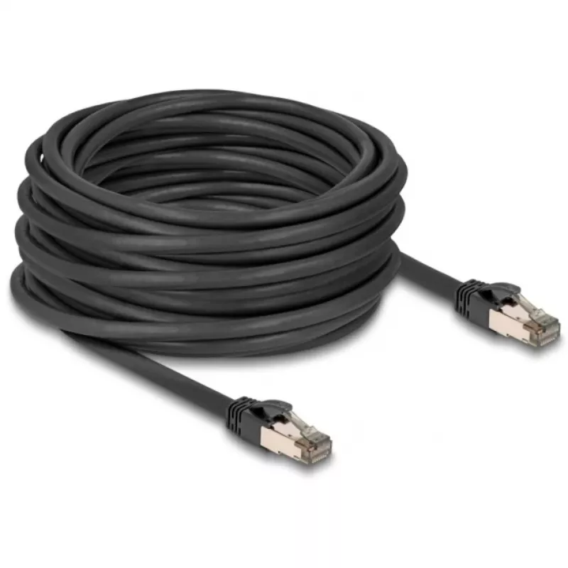 DELOCK 80245 võrgukaabel Cat6a U/FTP (STP) 15 m RJ-45 – RJ-45 Must
