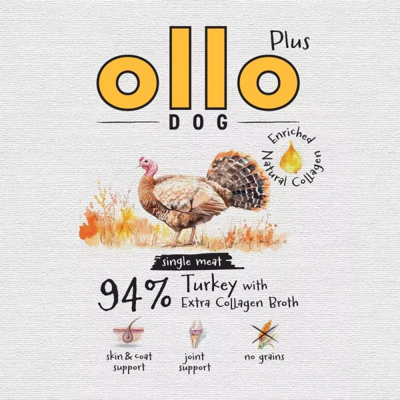 Ollo Plus Kolagen kalkun 400g koeratoit purk