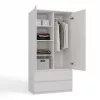Garderoob Top E Shop SZAFA MALWA B 5 riiulit 2 hingedega ust Valge 900×500×1800 mm
