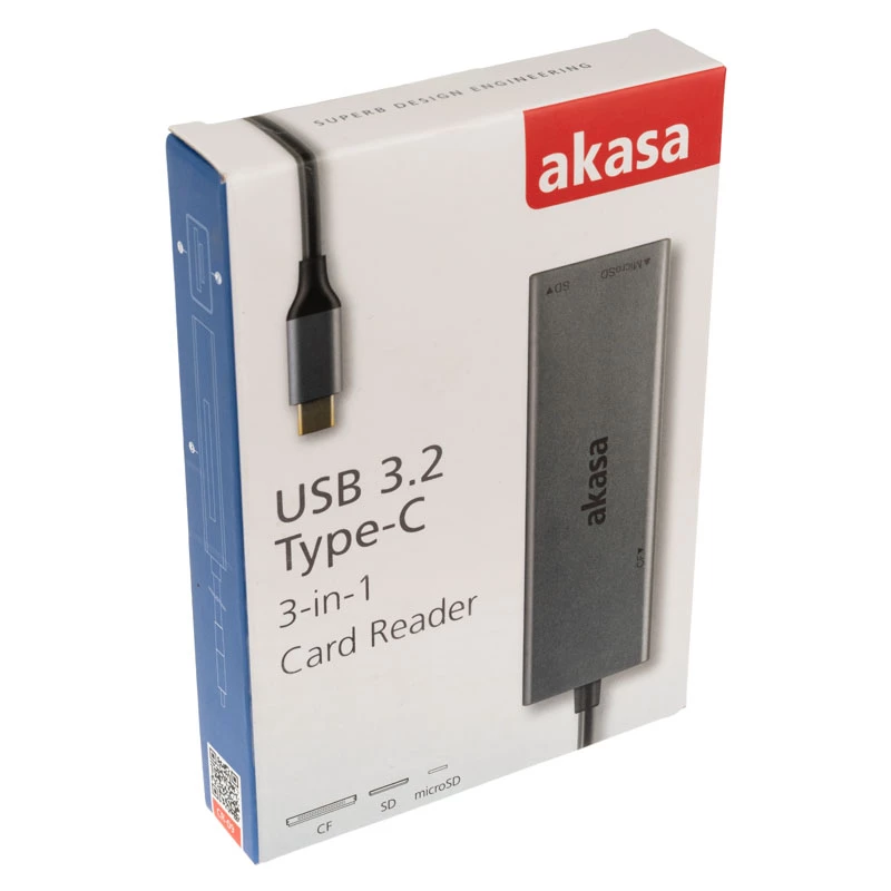 Kaardilugeja Akasa AK-CR-09BK USB 2.0 USB-C Hall