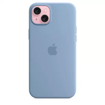 Apple iPhone 15 Plus silikoonist ümbris MagSafe'iga - Talvine sinine