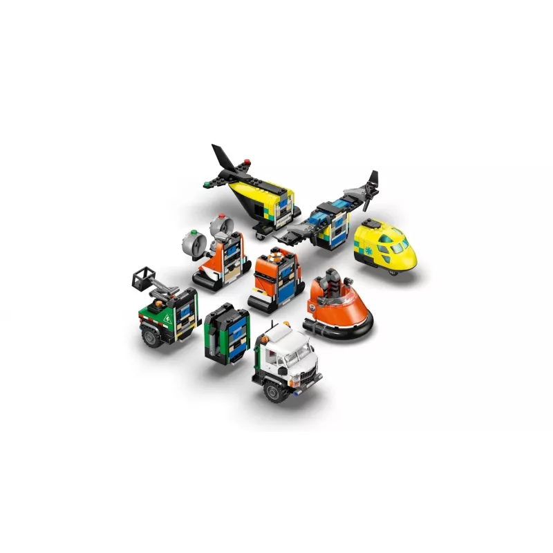 LEGO CITY 60505 Lennuk, Teenindusauto ja Hõljuk