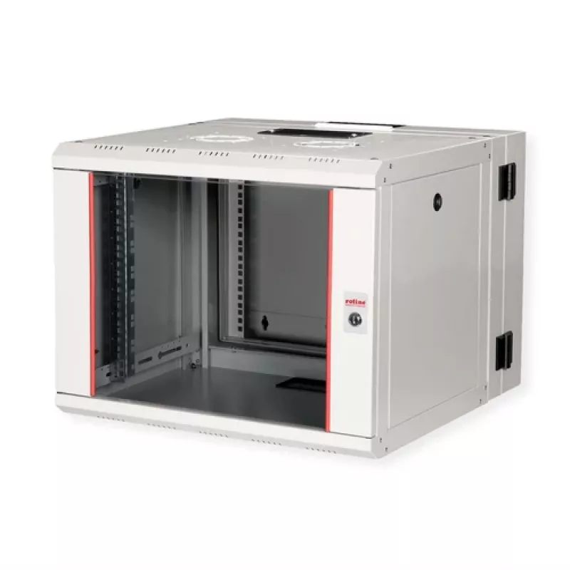 ROLINE 19-tolline seinale kinnitatav riiul Pro 7U, 600x600 mm, kaheosaline pöörduv, hall, IP20, 50 kg kandevõime
