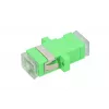 Fiiberoptiline adapter Extralink SC/APC Singlemode Simplex läbipaistvate tolmukorkidega, roheline