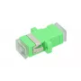 Fiiberoptiline adapter Extralink SC/APC Singlemode Simplex läbipaistvate tolmukorkidega, roheline