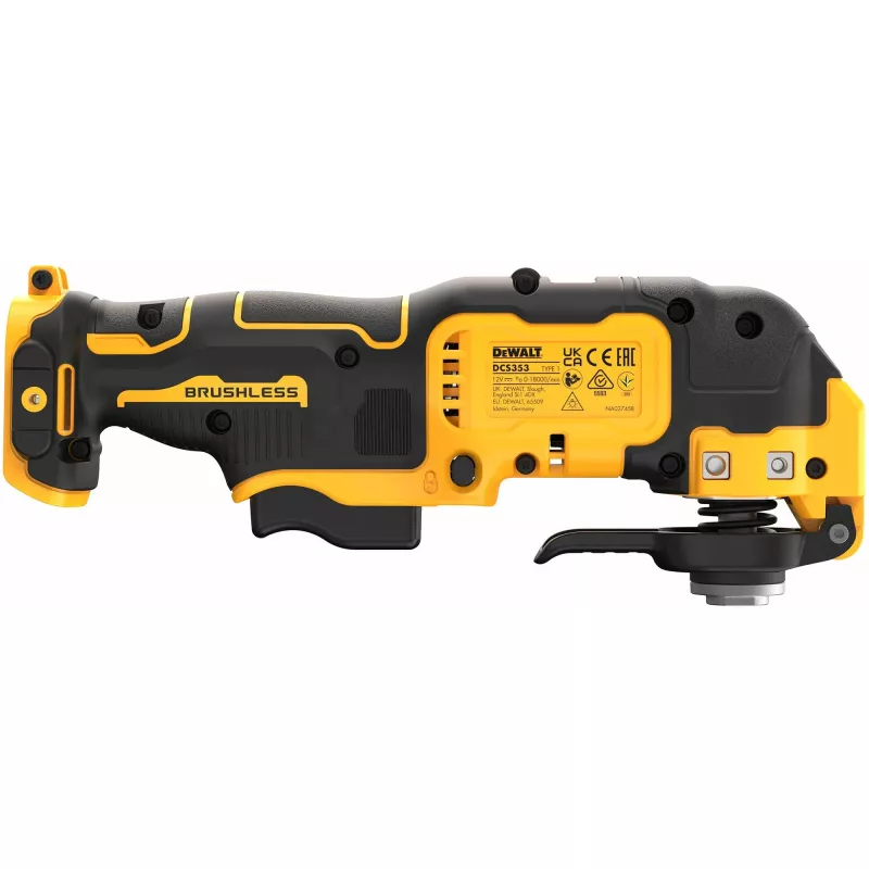 Oscillating Multi-Tool DeWalt DCS353NT-XJ, harjadeta, juhtmeta, 12 W, 840 g, must/kollane