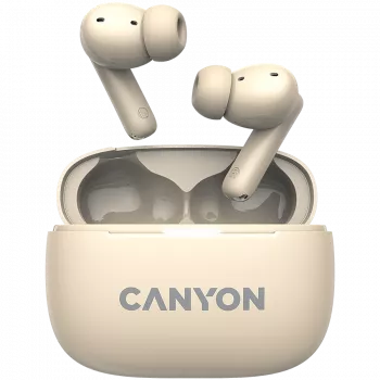 Canyon CNS-TWS10BG Kõrvaklapid ja peakomplekt True Wireless Stereo (TWS) kõrvasisesed kõrvaklapid kõnede/muusika/sport/igapäevane kasutamine USB Type-C Bluetooth Beež (CNS-TWS10BG)