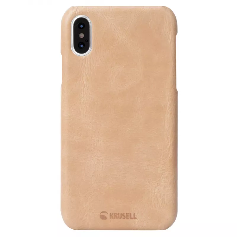 Nutitelefoni ümbris Krusell Sunne Apple iPhone XS-ile — vintage nude