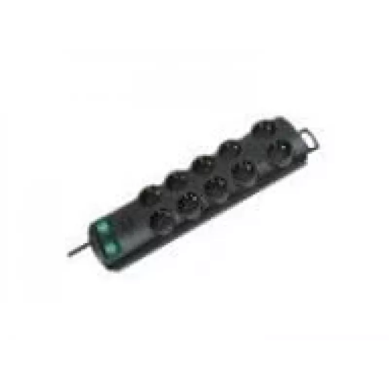 Brennenstuhl Primera-Line 10-pistikupesaga must 2m pikendusjuhe 1153300120, must, H05VV-F 3G1,5 toitekaabel 2,0 m
