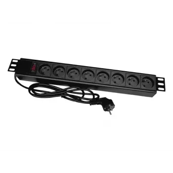 Alantec PZ081U3M toitepikendus 3 m 8 vahelduvvoolu pistikupesa Sisetingimustes Must