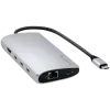 Sülearvuti dokk / pordikordaja Satechi ST-P8KES — Juhtmega USB 3.2 Gen 1 USB-C, Gigabit Ethernet, SD-kaart, Hõbedane