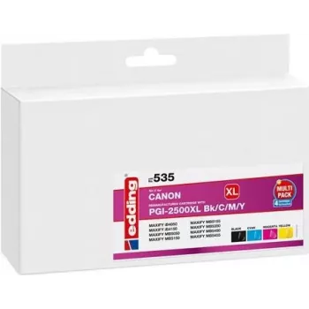 EDDING Tintenpatrone ersetzt Canon PGI-2500XL Bk/c/m/y Kompatibel Kombi-Pack Schwarz - Kompatibel - Tintenpatrone