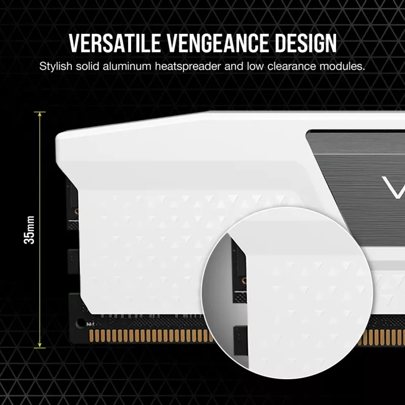 CORSAIR Vengeance DDR5 Kit 48 GB 2 x 24 GB DIMM 288-PIN 3000 MHz PC5-48000 CL30 1.4 V Valge (CMK48GX