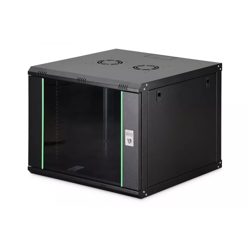 Seinale paigaldatav riiul Digitus DN-19 09U-6/6-EC-SW